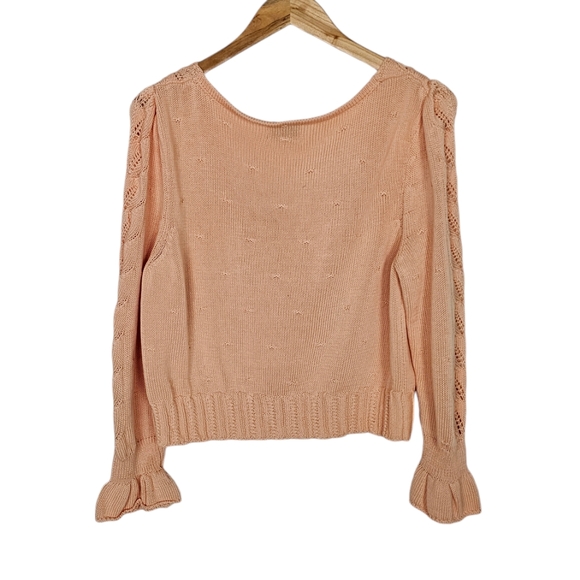 Rouje Lila Knit Sweater Pink Salmon Color Size 38 US 6 - Picture 4 of 8